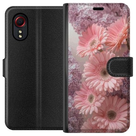 Kompatibelt Plånboksfodral till Samsung Samsung Galaxy Xcover 5 Blomsterdesign Rosa Blommor