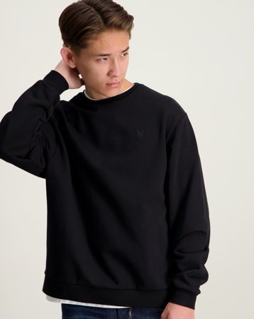 Lyle & Scott Heavy Weight Drop Shoulder Crew Svart Genser Gutt - Kids Brand Store
