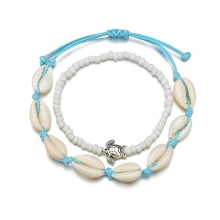 2 Set Ankel Armband Anklet Chain Foot Smycken