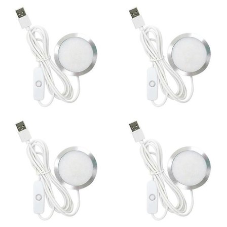 4X DIY LED-lampesett: Kun maskinvare INGEN 3D-printede deler, sterkt lys energieffektiv tilpasset belysning