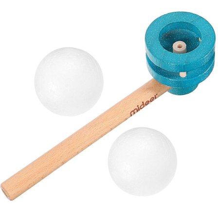 1 stk. Træ Pustebold Legetøj Flydende Bold Blæser Sjovt Flydende Bold Spil Blæserør Balance Puste Legetøj (Tilfældig Farve)