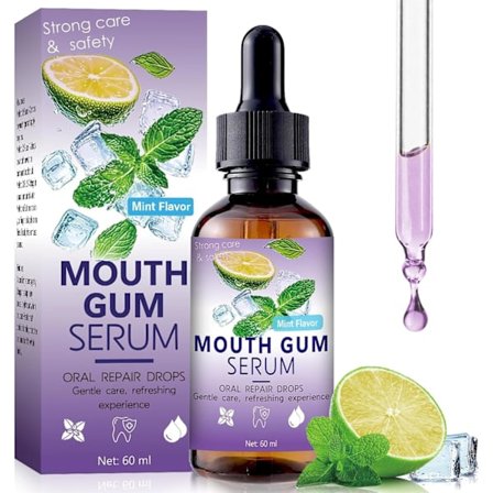 Gum Restore Drops, Gjenoppbygging av tannkjøtt for vikende tannkjøtt og fjerning av flekker, behandling av tørr munn og dårlig ånde for voksne, oral 