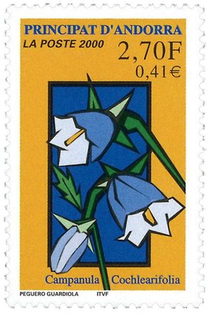 Fransk Andorra - Campanula - Postfrisk frimærke