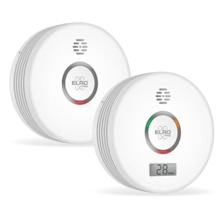 ELRO FF4910 PRO Brandsläckningssats - rökdetektor och kolmonoxiddetektor med 10 års batteri