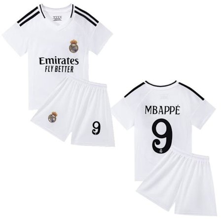 Real Madrid Mbappe #9 Hjemmedrakt & shortssett for barn og vu