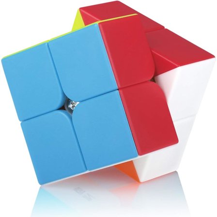 Speed ​​Cube 2x2 2x2x2 Klistremerkeløs Magisk Puslespill Magisk Speed ​​Cube Feriegave til Barn Voksne (Klistremerkeløs)