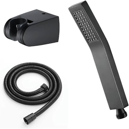 Duschmunstycke i mässing med slang, handhållet duschmunstycke, enkel