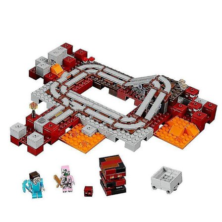 Building Blocks The Nether Railway Model Bricks Sets Gifts Toys For Children Kids Boys Girls