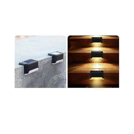 12 stk. Udendørs Trappe Solcellelys Vandafvisende Have Trin Lampe Hæk Sti Havegård Have Dekoration L