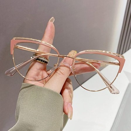 Anti-Blue Light Glasögon Runda Glasögon ROSE GULD ROSE GULD