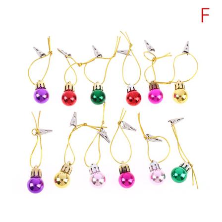 12 St Skägglök Bell Ornaments Färgglada Jul Ansiktshår D