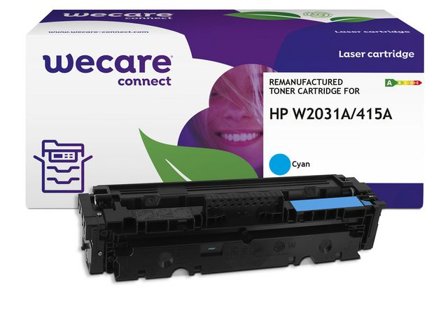 Wecare Toner HP W2031A 415A 2,1K cyan - Lyreco - Toner och bläck - Tonerkassetter - Toner WeCare