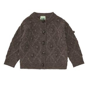 Kids - FUB Pecan Melange Knit Cardigan 86 cm - Jumpers and knitwear - 86 CM - Brown