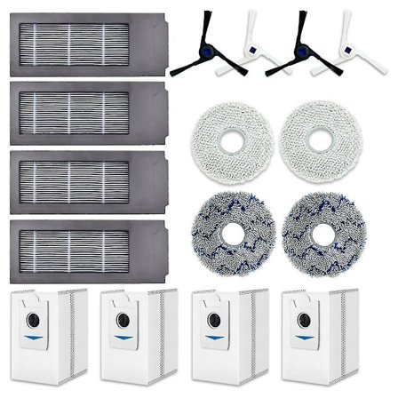 Reservedele og Tilbehør til Ecovacs Deebot X2 Omni Robotstøvsuger (Sidebørster, Filter, støvposer, moppepuder)