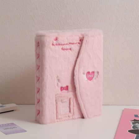 A5 Pehmokansion valokuvakorttipidike Kawaii valokuva-albumi Pink