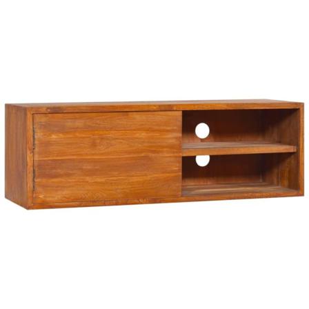 Vidaxl Väggmonterad Tv-bänk 180x30x30 Cm Massiv Teak Brun