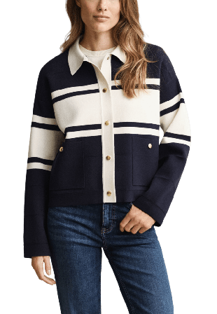 GANT Kofta med färgblock Stickat Dam Blå XL