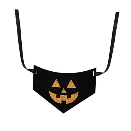 Halloween Hunde Bandana Dekorativt Slips til Halloween Kostumer Sødt Tilbehør Djævleansigt
