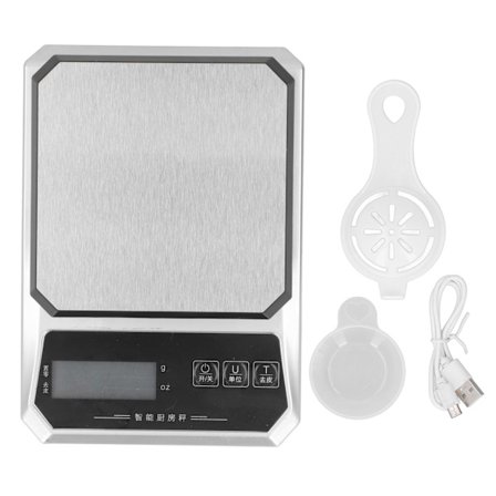 5 kg digitaalinen keittiövaaka, pieni kannettava ruokavaaka kotitalouksien leivontaan ja yrteille, titaanihopea