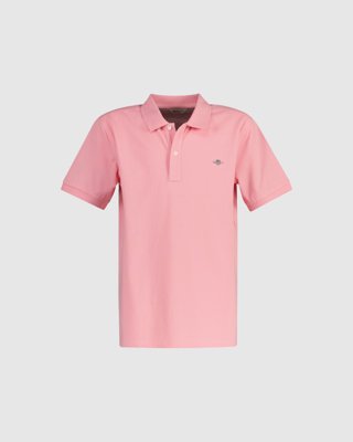 GANT - Piquéskjorte med logo til ungdom geranium pink