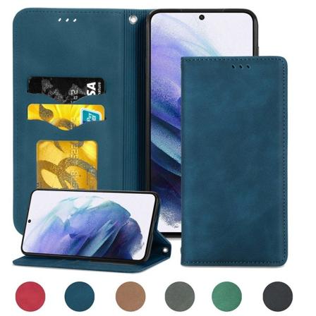 Samsung Galaxy S21 - Exklusivt Praktiskt FLOVEME Pl nboksfodral M rkbl