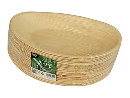 PAPSTAR Tallrik Palmblad 26x17x2,5cm 25/fp - Lyreco - Kök och servering - Engångsartiklar - Tallrikar - Eco