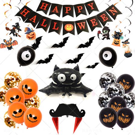 Halloween Tema Party Dekoration DIY Halloween Party Set Bat