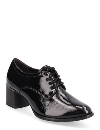 Woms Lace-Up Shoes Boots Ankle Boots Ankle Boot - Heel Svart Tamaris