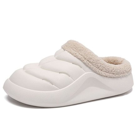 Dame tøfler med fôret såle, fluffy og varme