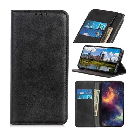 Samsung Galaxy A20e split läderfodral - Svart