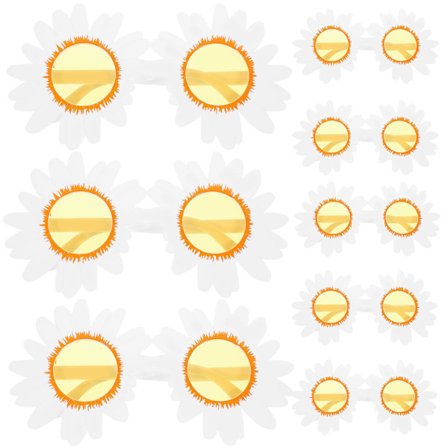 8 st Daisy Solglasögon Barnmode Solglasögon Festglasögon Fotorekvisita