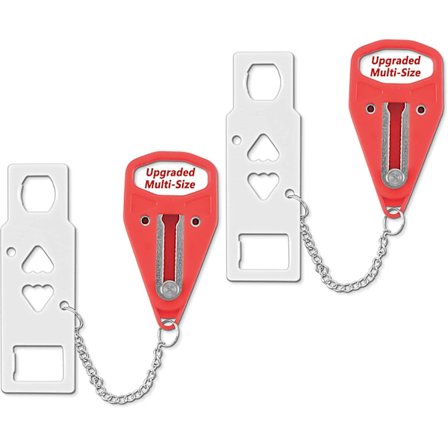 2-pak bærbar dør lås hjem sikkerhed dør skab rejse lockdown låse for ekstra sikkerhed og privatliv perfekt til rejser hotel hjem lejlighed