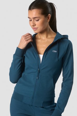 ICANIWILL - Activity Zip Hoodie Wmn Teal - Dame - ICIW
