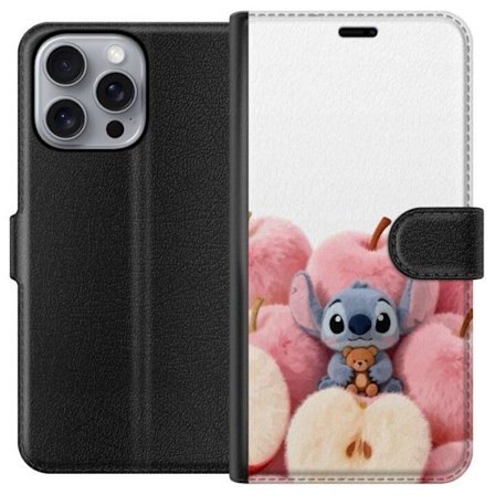 Yhteensopiva Lompakkokotelo Apple Apple iPhone 16 Pro Max Värikäs kollaasi futuristisilla tyttöryhmän hahmoilla, sydämillä ja glitterillä nykya