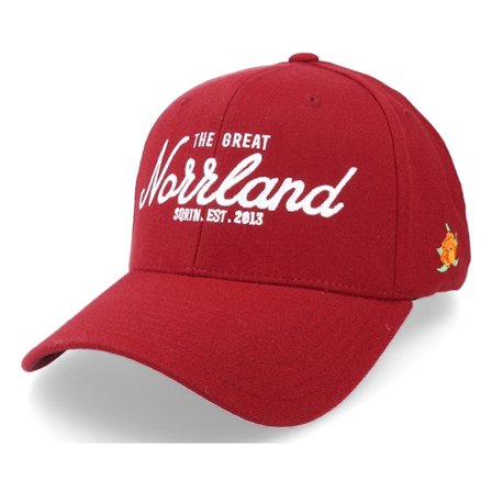 SQRTN - Rood adjustable Cap - Great Norrland 120 Maroon Adjustable @ Hatstore