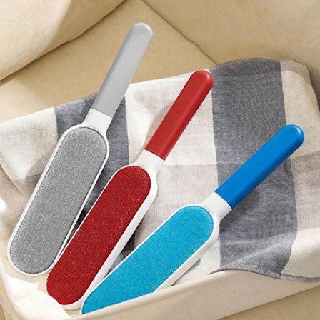 Manuell Luddborttagningsborste Dubbelsidig Antistatisk Kläder Damm Djurhår Rengöring[YJD]