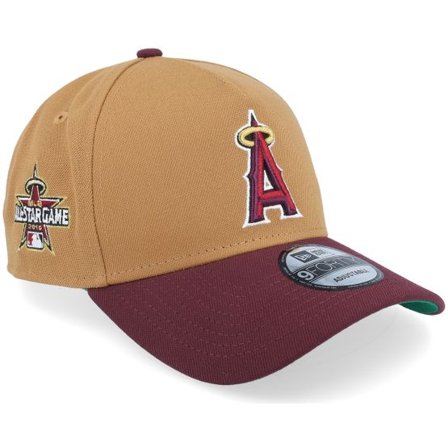 New Era - MLB Beige adjustable Keps - Hatstore Exclusive x Los Angeles Angels 9FORTY Tortilla Light Bronze/Maroon Adjustable @ Hatstore