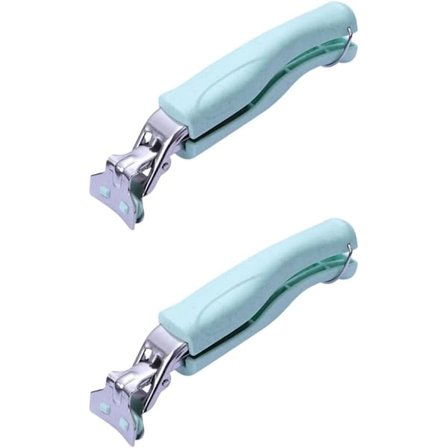 2 st rostfria anti-skållande tallriksgreppsklämmor tångklämma hållare för att flytta varm tallrik eller skålar med mat ut från mikrovågsugn grön