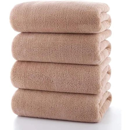 Håndklær 4-delt badehåndklesett Supermykt absorberende lettvektig hurtigtørkende og holdbart treningsstudio strandreise, 140 cm L x 69 cm B, 4-pakning