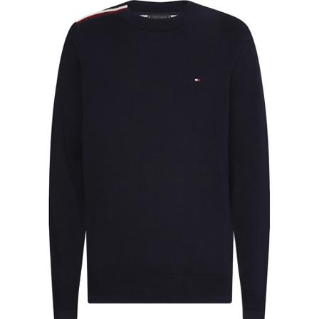 Tommy Hilfiger, Round-neck Knitwear Blauw, Heren, Maat:2XL