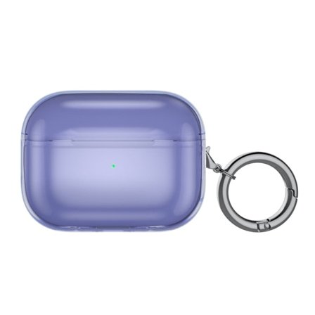 AirPods Pro 2 fodral i ren färg med spänne - Transparent Lila