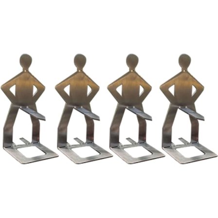 Morsom Pølseholder - Bærbar Pølserister, Kreativ Stående Mann Pølse Grillrist, Utendørs Matlagingsverktøy (4 stk)