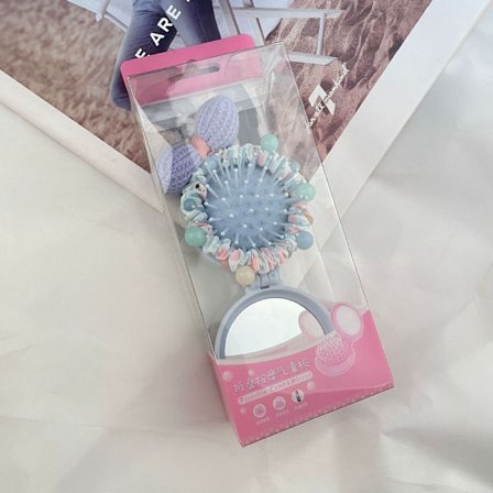 Folde Spejl Kam Hår Kam Med Folde Spejl BLÅ