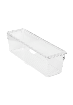 Åhléns Home Kylskåpsförvaring med lock hög 36x10,5 cm Köksförvaring Transparant ONESIZE