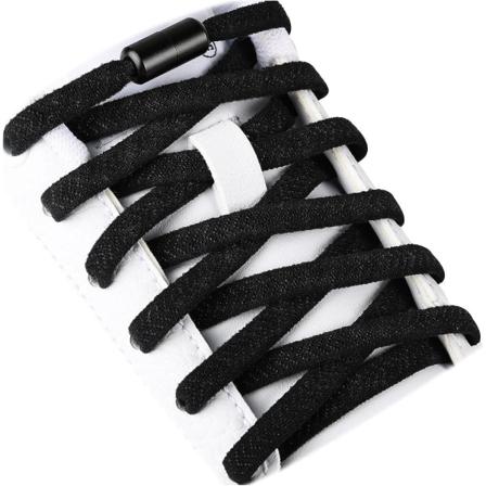 2 Paria Elastista Litteitä Nauhoja Metallilukkojen kanssa, Ei Solmimista