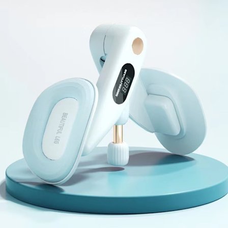 Thigh Master, bekkenbunnsmuskeltrener med justerbar motstand, oppgradert 360° LED, Kegel-trener for restitusjon etter fødsel, blå