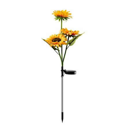 3-huvuds solros Solar LED Utomhuslampor Vattentät Ljuskontroll Solar