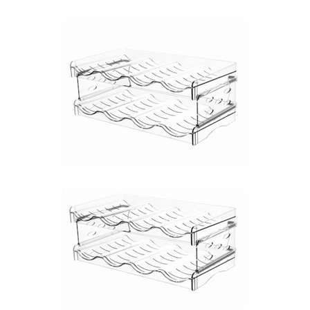 Gjennomsiktig oppbevaringsstativ for vannflaske Stablebar vannflaske