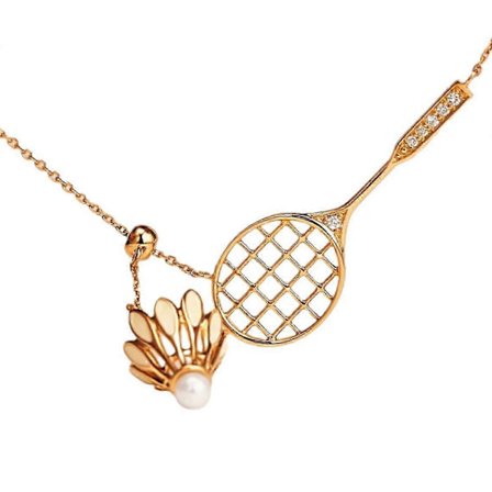 Badminton vedhæng halskæde til kvinder - Metal Vintage Badminton vedhæng halskæde hurtig