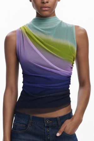Desigual Canotta Donna Verde